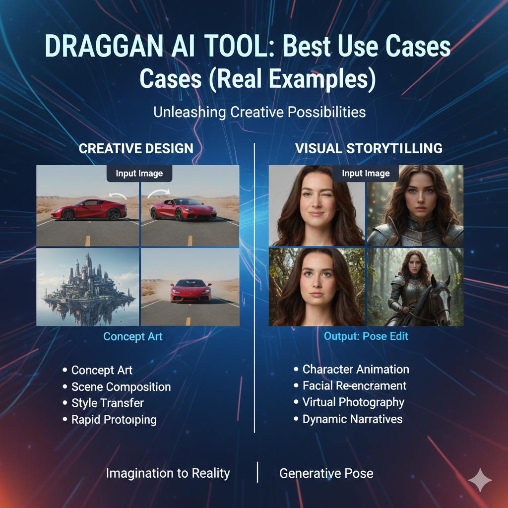 draggan ai tool is most useful when you want a realistic tweak, not a full redesign. The best use cases for draggan ai tool are small-to-medium edits where the photo stays the same, but the subject looks better positioned. If your goal is “make this look 10% better,” draggan ai tool fits perfectly.