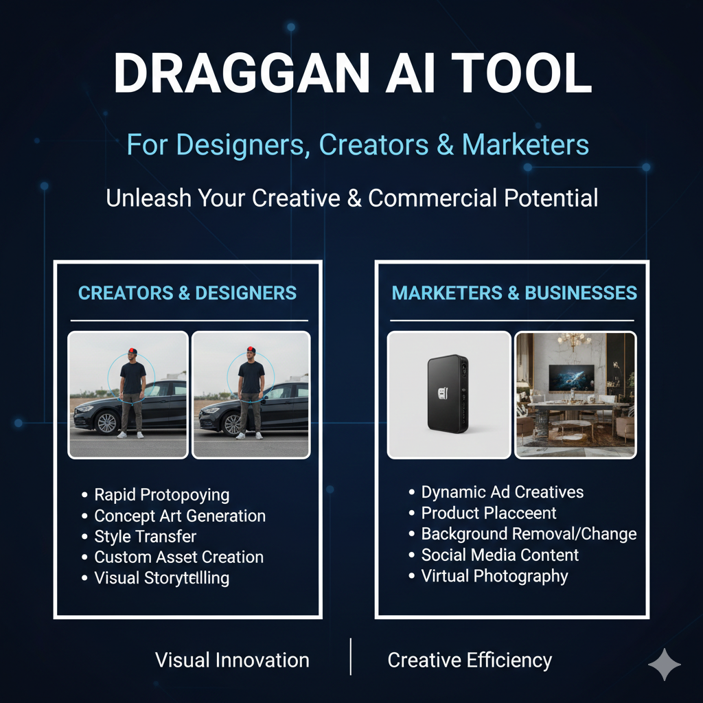 aggan ai tool is useful for designers because it saves time on small layout fixes that normally take a lot of manual masking and warping. When a subject is slightly off-position, draggan ai tool can nudge the pose, shift an object, or reshape an edge so the visual fits a banner, poster, or thumbnail layout without rebuilding the entire design.