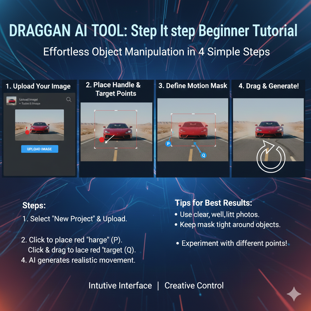draggan ai tool starts with choosing where you will run it. Most beginners use a browser demo or a hosted interface first, because it’s faster to test. If you plan to run locally later, you can still learn the workflow on a demo. The key is to understand the editing process of draggan ai tool before worrying about setup.