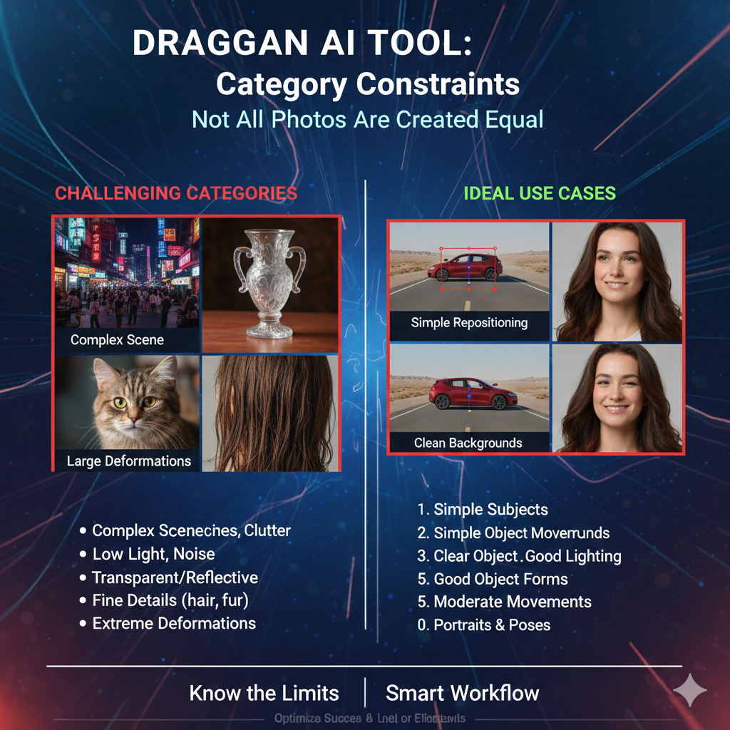 The best draggan ai tool workflow is to plan a small change first. Decide exactly what you want to move (jawline, eyebrow, lip corner, product edge) and what must stay fixed. When you start with a clear goal, draggan ai tool becomes easier to control and your draggan ai tool result looks more natural.