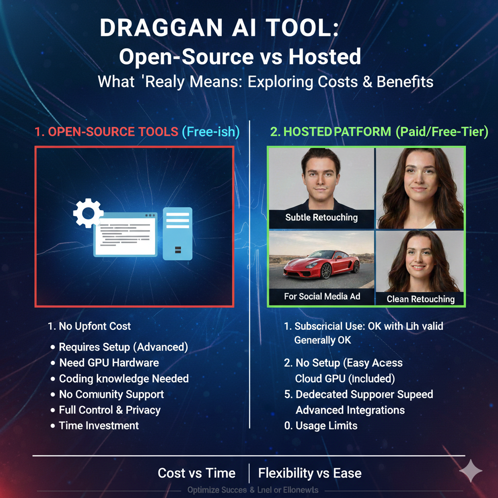 draggan ai tool is “free” in the open-source sense when you use the code yourself - you can run draggan ai tool locally without paying a subscription, but you still pay indirectly for your PC/GPU, setup time, and maintenance.